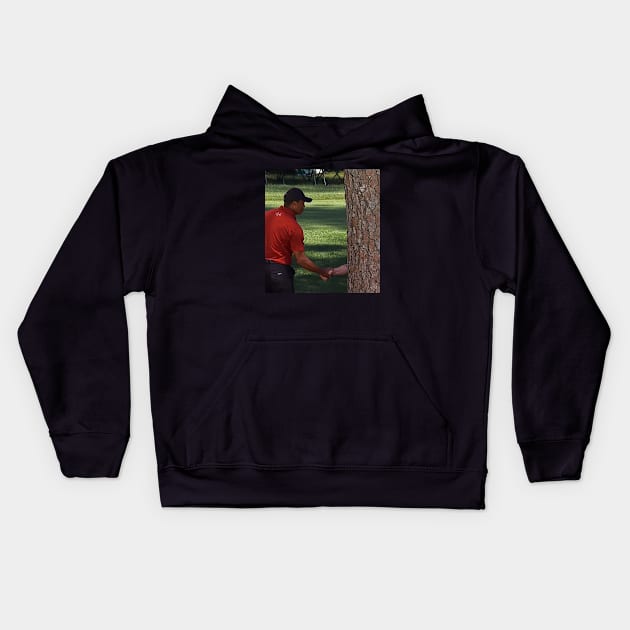 Tiger Tree Meme Kids Hoodie by Polomaker